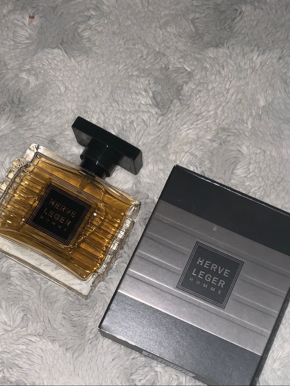 Herve Leger Homme Fragrance Bottle in Amber and Black